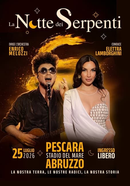 Un mese esatto alla Notte dei Serpenti 2026: il concertone di Melozzi debutta su Rai 1