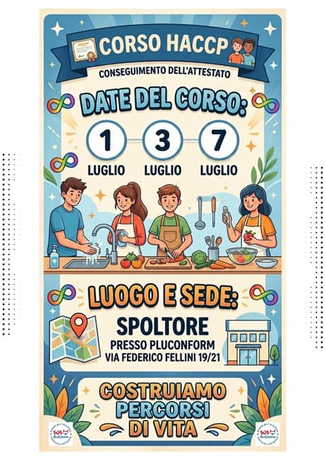 Spoltore, corso sulla sicurezza alimentare per ragazzi con autismo