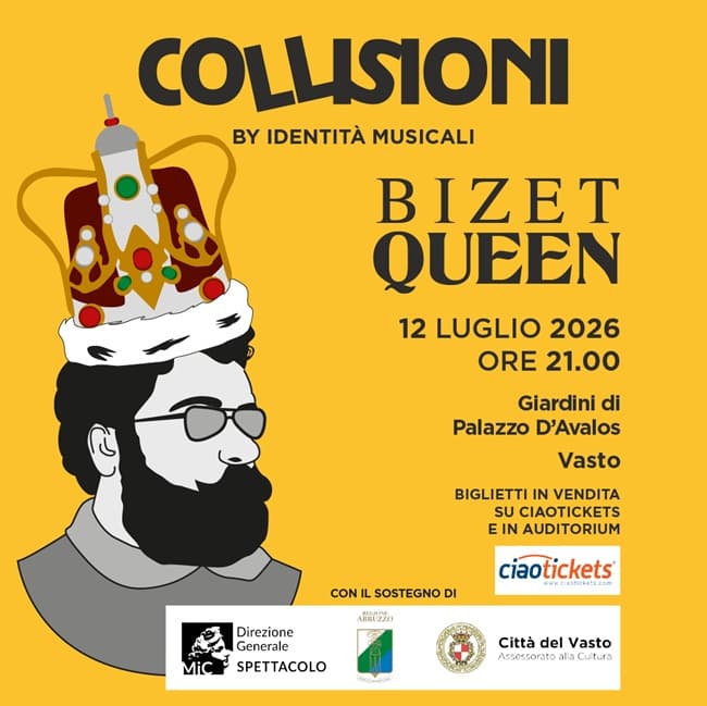 Collisioni 2026 a Vasto: Bizet vs Queen il 12 luglio e Brahms vs Pink Floyd il 24 agosto