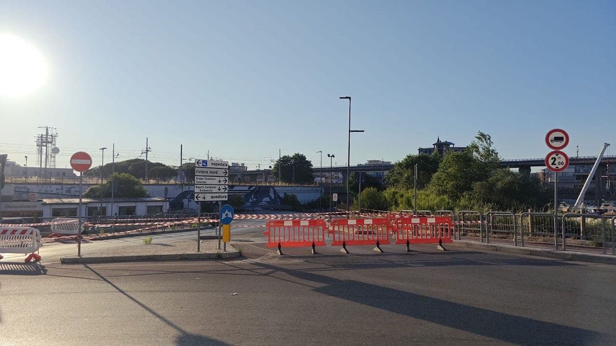 Pescara, chiuso un tratto del lungofiume dei Poeti