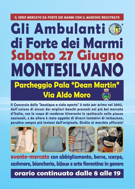 Gli Ambulanti di Forte dei Marmi arrivano a Montesilvano