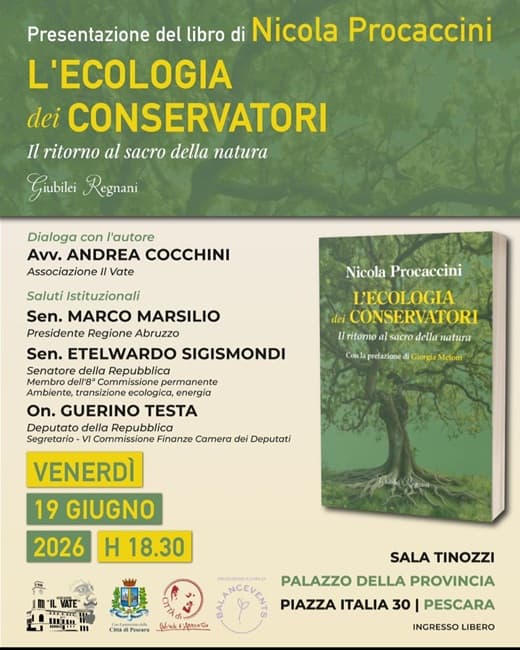 Presentazione a Pescara del libro “L’ecologia dei conservatori” di Nicola Procaccini