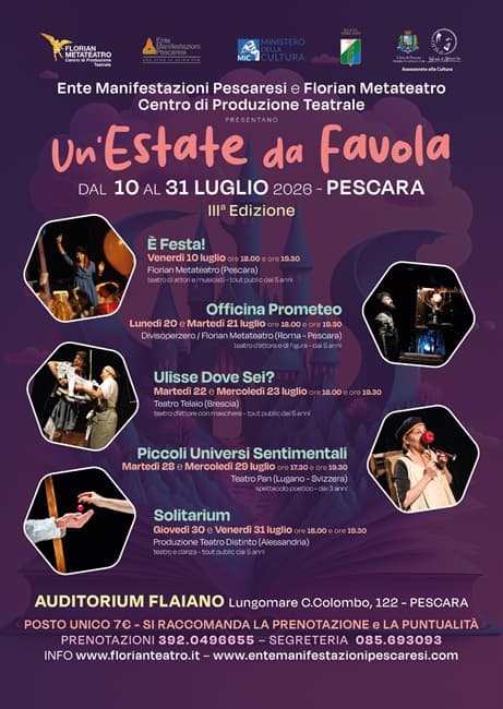 Pescara, al via la terza edizione di “Un’Estate da Favola”