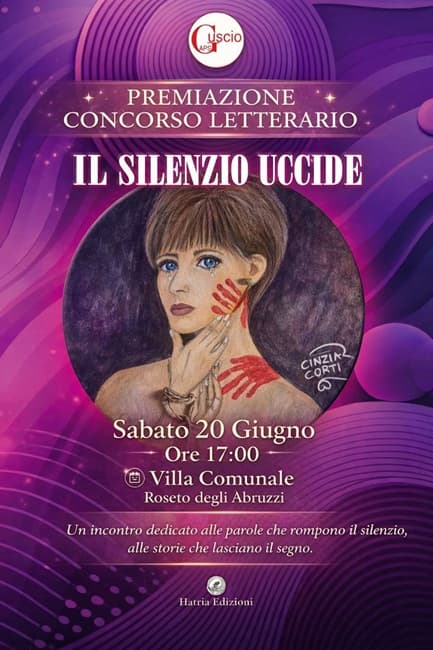 Roseto, il 20 giugno la premiazione del Concorso Letterario “Il Silenzio Uccide”