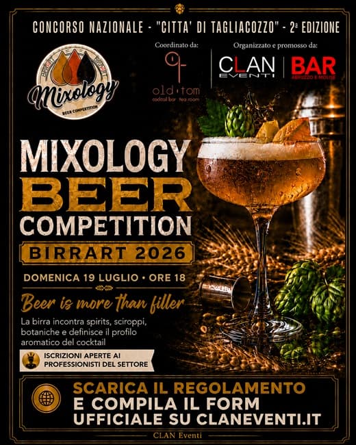 BirrArt 2026: a Tagliacozzo torna la Mixology Beer Competition